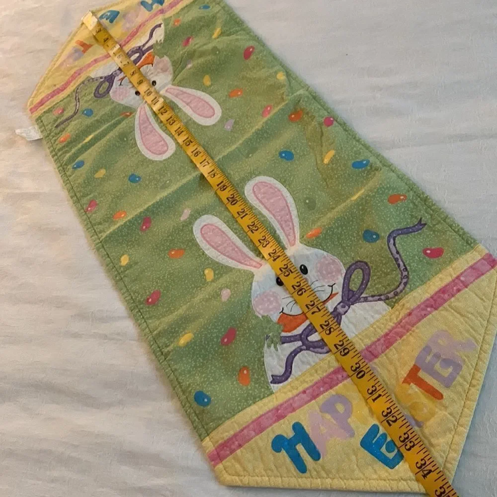 Table Runner Happy Easter  Bunny Jelly Beans Pastel